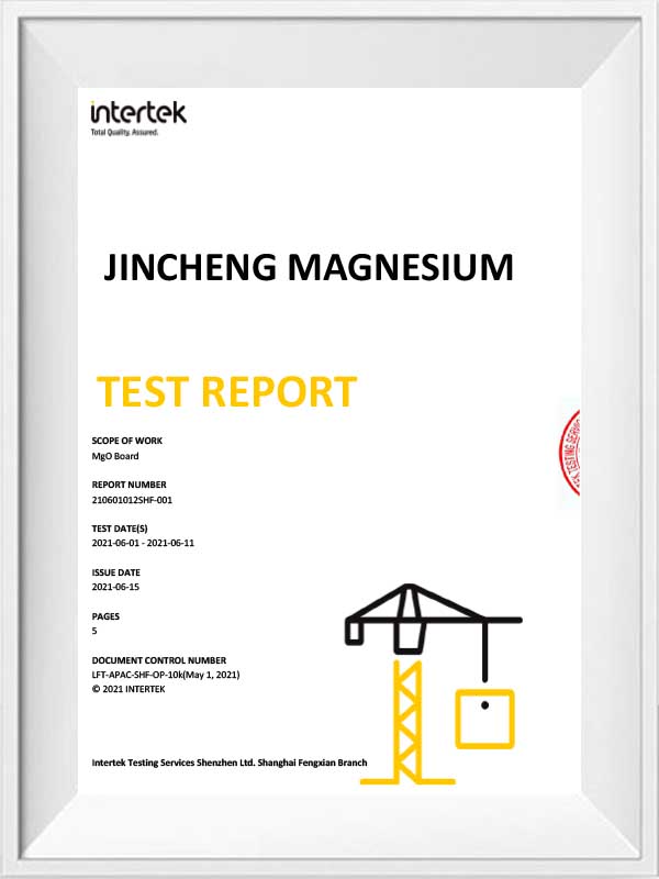 Rapport de test non combustible ASTM E136